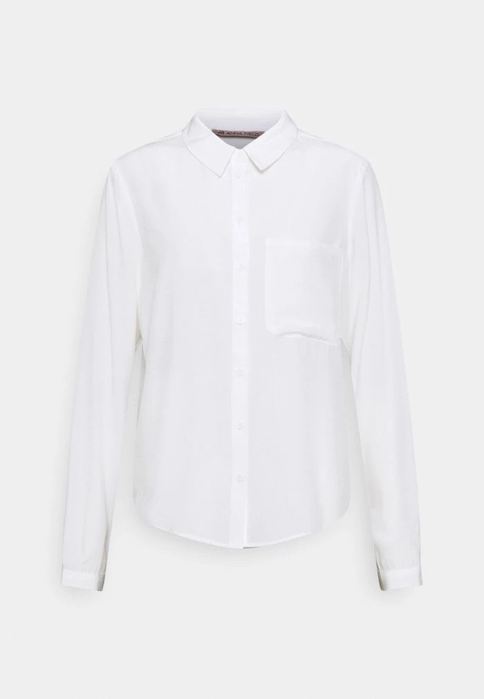 Chemise ANNA FIELD Anna Field Basic Blouse With Pocket Blanche Femme | IND-4672434